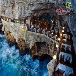 رستورانی دیدنی در غار در جنوب ایتالیا