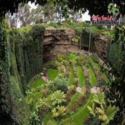 باغی بهشتی که در یک گودال مخفی شده است!